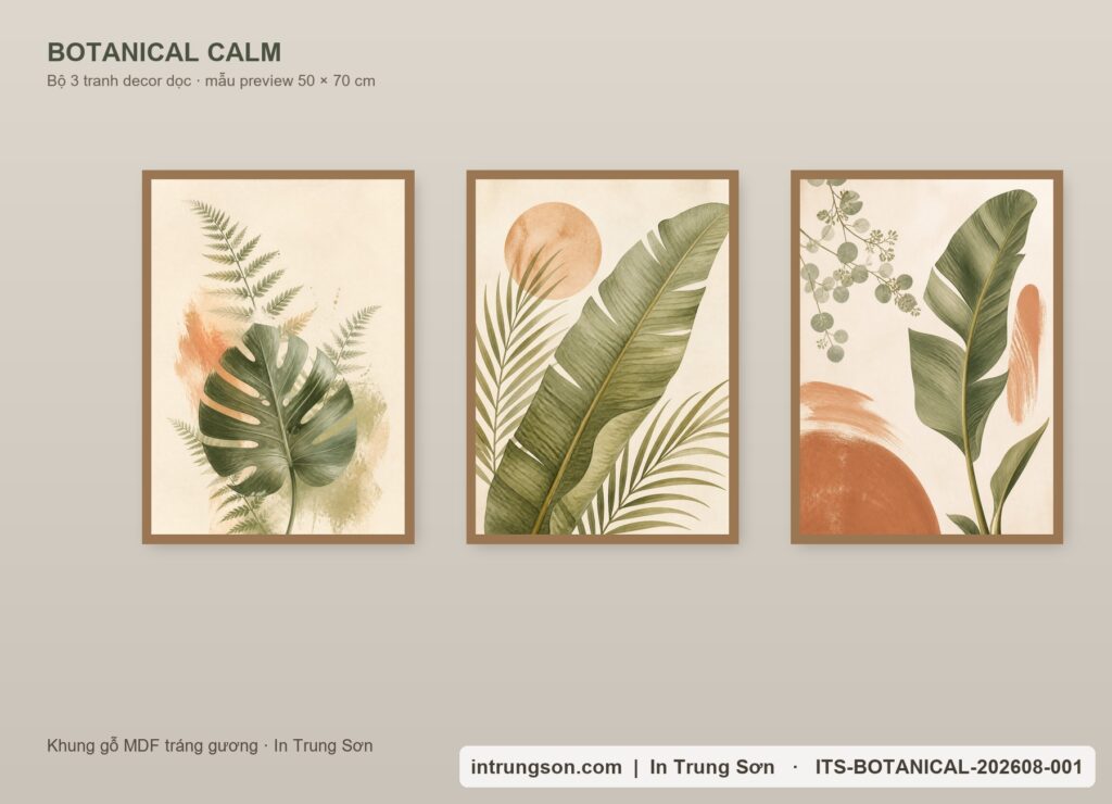 Tranh bộ Botanical – Lá Hoa Thanh Nhã