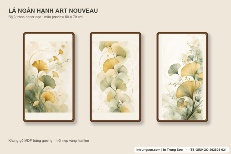 Tranh bộ Lá Bạch Quả – Ginkgo