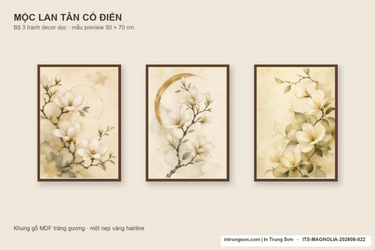 Tranh bộ Hoa Mộc Lan