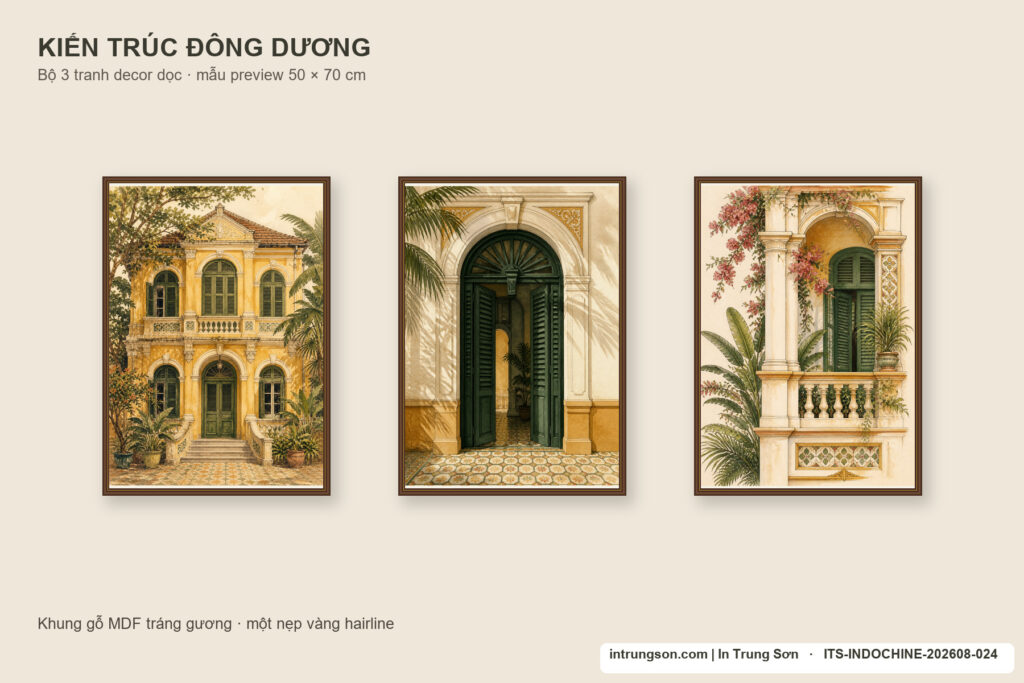 Tranh bộ Kiến Trúc Đông Dương
