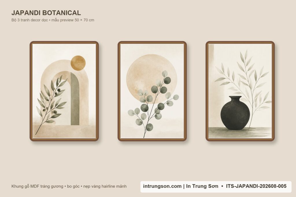 Tranh bộ Japandi – Tối Giản Nhật Bắc Âu
