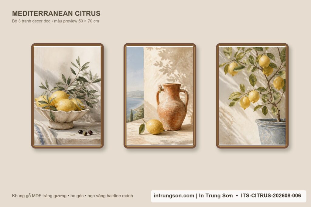 Tranh bộ Citrus – Trái Cam Tươi Sáng